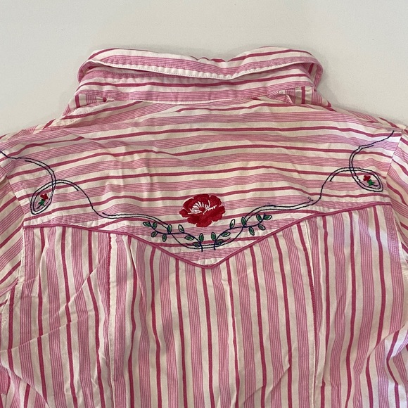 Authentic Y2K Abercrombie and Fitch Western Striped Pink Button Down - Picture 5 of 5